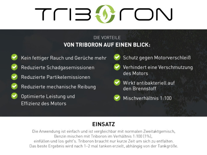 Triboron 2-takt Concentrate 500ml 2 flessen product